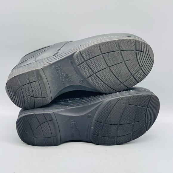 Dansko Shoes Womens 7.5 Black Leather LT Professional Clog Comfort Work Nursing - Picture 10 of 13